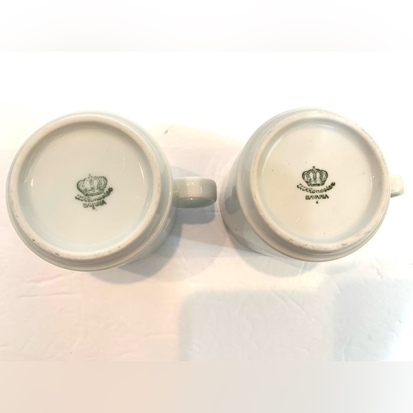 Vintage Kronester coffee/tea cup Set of 2 Windmill Crosstitch Lego Mugs Germany - Picture 3 of 6